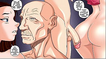 Perra con la familia de los cómics